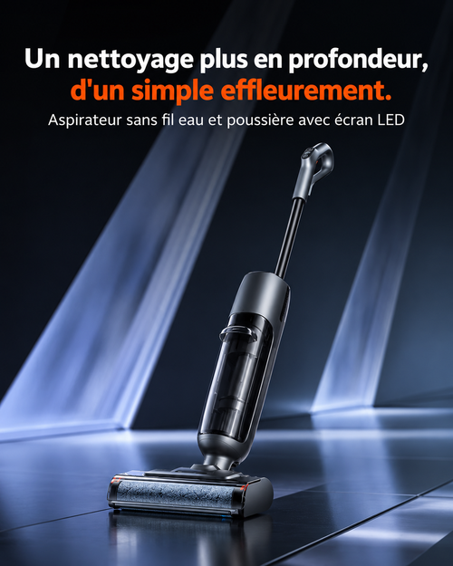 Aspirateur-laveur sans fil – Aspiration 7 000 Pa et autonettoyage