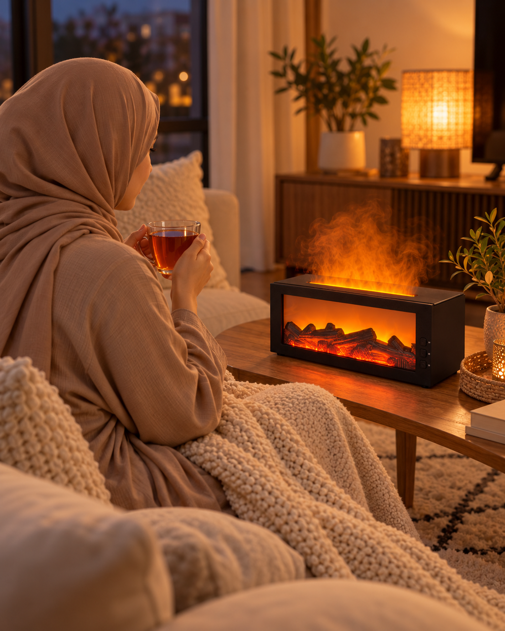 Diffuseur Effet Flamme – Brume et Lumière d’Ambiance
